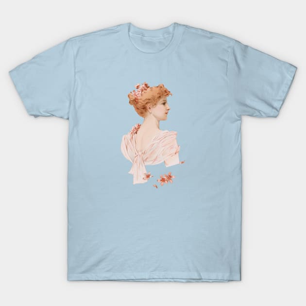 Regency Lady with Flowers T-Shirt by chmdance